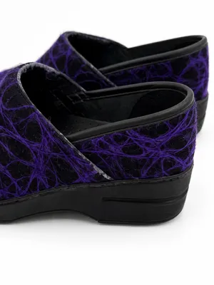 Dansko Professional Wool Clogs 37 Purple Black Nursing Medical Shoes Halloween thumbnail 8