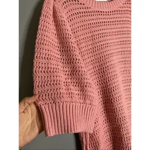 Sonoma Goods For Life Pjnk Crochet Elbow Length Sleeve Scoop Sweater1X NWOT thumbnail 5