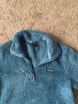 Blue Fuzzy Quarter Zip thumbnail 3