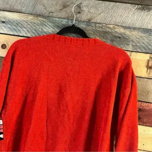 Coldwater Creek Red Christmas Tree Car‎ Sweater Size Small thumbnail 7