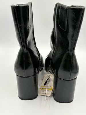 Memory Foam Women’s Black Mid Calf Block Heel Ankle Boots Size 9 NWT thumbnail 5