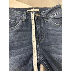 KanCan Ankle Jeans Hi Lo Fringed Hem Faux Pearl Studs Size‎ 1/24 thumbnail 6