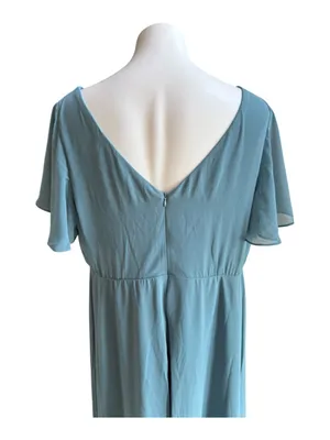 Ever Pretty Pleated Chiffon Dress Blue 1XL NWT thumbnail 6