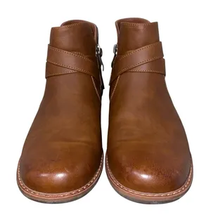 VEPOSE Brown Women's Ankle Boot With‎ Buckle Rubber Outsole 7.5 thumbnail 1