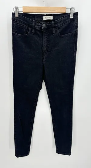 Madewell Bennett Black Wash Roadtripper Jeans‎ Viscose Cotton Womens Size 28 thumbnail 1