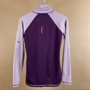 Reebok Small Turtleneck Mock Neck Purple Running Top Pastel Deep Purple Pullover thumbnail 2