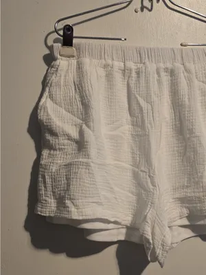 Princess Polly White High-Waist Gauze Shorts thumbnail 8