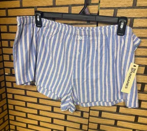 No boundaries blue stripe boxer sleep shorts size XXL thumbnail 1