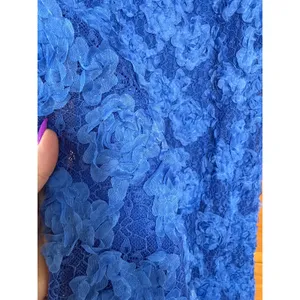 NWT Lulus Flawless Perfection Blue Floral Applique Strapless Midi Dress Gala L thumbnail 4