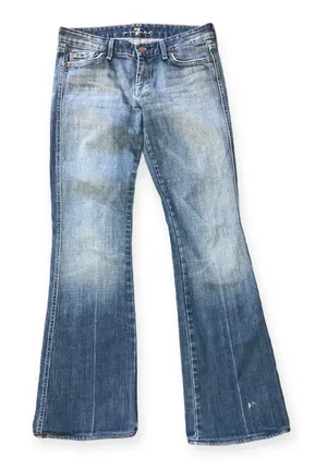 7 for All Mankind Womens medium wash bootcut jeans thumbnail 1