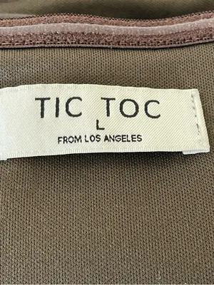 TIC TOC From Los Angeles Brown Faux Leather Tube Bow‎ Details Top Size L thumbnail 3