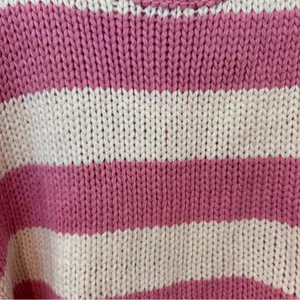 Edikted Chunky Crop Sweater Sz XS / S Pink Striped Chunky Knit Oversized thumbnail 4