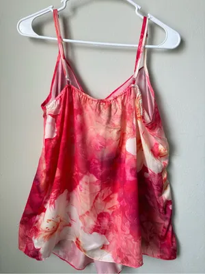 Buffalo Jeans by NWT Pink Floral Cami Tank Top XL Adjustable Straps thumbnail 2