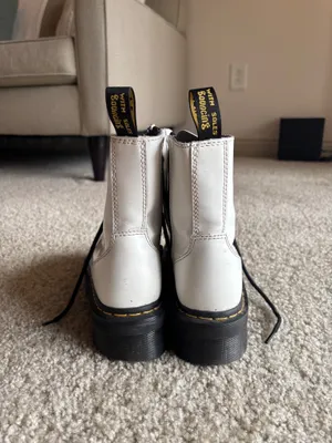 Dr. Martens White Platform Boots thumbnail 3