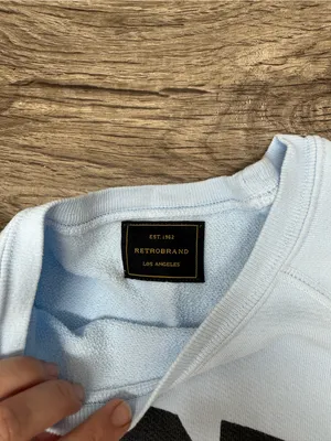 Retro Brand Black Label Aspen Sweatshirt Blue Size xs thumbnail 4