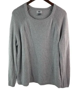 Old Navy L Gray Oversized Pullover Sweater thumbnail 1
