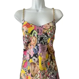 Chia Ferragni collage-print slip dress thumbnail 6