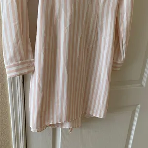 Alex Marie Cream and Blush Striped Wrap Shirt Dress thumbnail 7