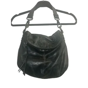 ✨Margot Natalie Soft Black Pebbled Leather Fold Over Hobo Purse✨ thumbnail 2