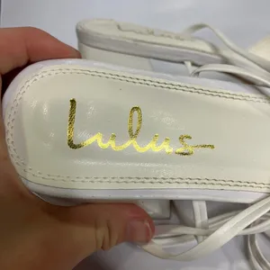 Lulus‎ fiyaa white lace up chunky heels women's size 11 dressy wedding black tie thumbnail 10