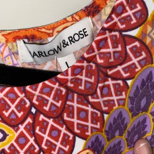 HARLOW & ROSE Colorful Sleeveless Dress Size L thumbnail 3