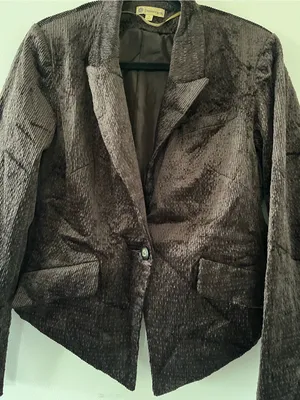 Democracy Brown Velvet Corduroy Blazer Small Western Equestrian Riding Preppy thumbnail 3