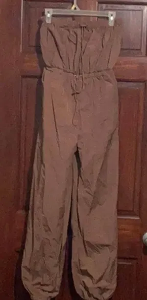 Tic Toc Copper Brown Windbreaker Jumpsuit thumbnail 1