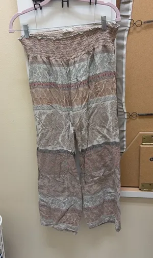 O'Neill Women's Size L Paisley Print Smocked Waist Wide Leg Pants thumbnail 1