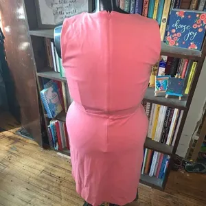 White House Black Market 8 barbiecore pink knit midi dress thumbnail 2
