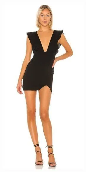 Superdown Harlow Mini Dress in Black Small thumbnail 1