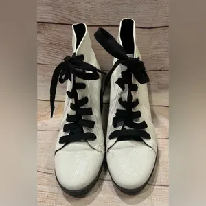 Mix No. 6 Womens White Combat Boots Size 7.5 thumbnail 2