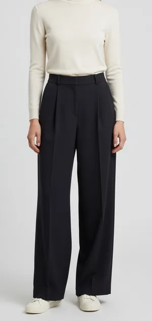 Vince black high rise waist career office business casual trouser pants 2 thumbnail 1