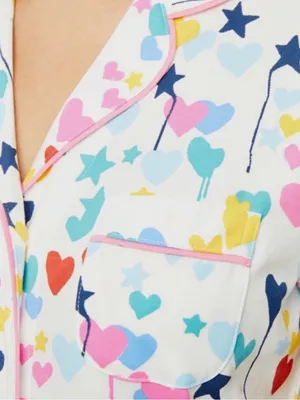 Roller Rabbit Kerri Rosenthal Starry Starry Love Polo Short Pajama set Med/Small thumbnail 8