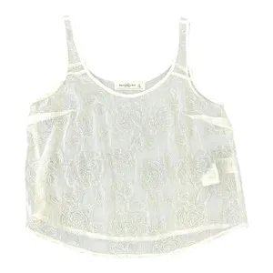 Abercrombie Fitch White Floral Lace Sheer Tank Top Womens Size S‎ thumbnail 8
