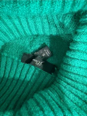 J.Crew Size S Green Wool Alpaca Blend Turtleneck Sweater Oversized Tunic thumbnail 9