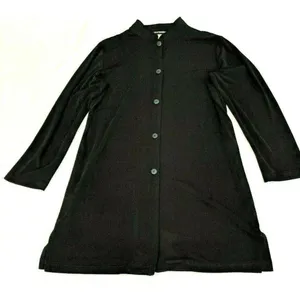 Paragon Large Black  Polyester Blend  Button Down Jacket Dress 22h thumbnail 7