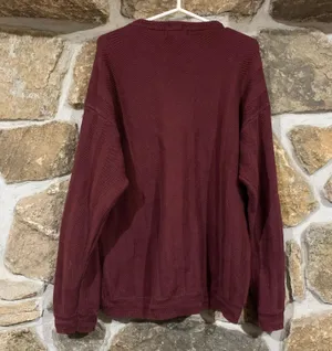 CHAPS Vintage Maroon Red Ralph Lauren Heavy Knit Sweater thumbnail 5