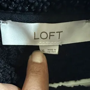 LOFT Black and White Patterned Sherpa thumbnail 2