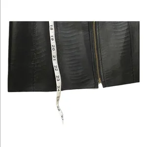 Reversible Faux Black Leather Moto & Animal Print Lightweight Jacket thumbnail 4