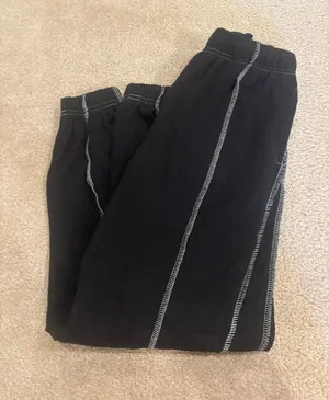 contrast stitch jogger sweatpants!! thumbnail 2