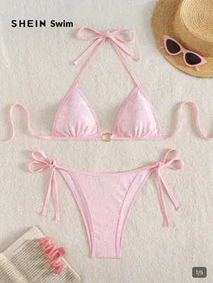 Shein Pink Bikini thumbnail 1