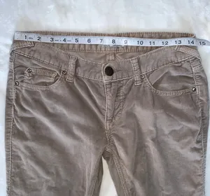 Free People Tan Skinny Corduroy Pants Sz 26 thumbnail 5