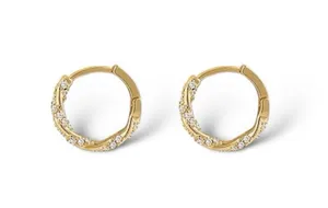 14mm Small Gold Hoop Earrings for Women thumbnail 1
