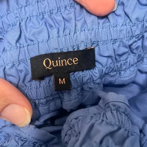 Quince 100% Organic Cotton Poplin Tiered Maxi Skirt True Blue Size M thumbnail 8