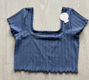 Offline By Aerie Crop Top Medium Blue thumbnail 1
