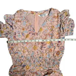 Walter Baker‎ Mars Floral Ruched Mini Dress Size: 4 thumbnail 4