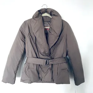 Bernardo Softy Glam Ecoplume Shawl Collar Puffer Jacket Belted Eco Friendly XS thumbnail 3
