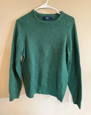 J Crew Green Lambswool Crewneck Pullover Sweater Size‎ S thumbnail 1
