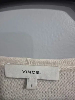 Vince sweater button up cardigan wool off white cashmere blend size small thumbnail 2