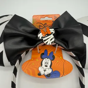 Disney Minnie Mouse Ears Halloween Black White Mummy Wrapped Headband Vacation thumbnail 2